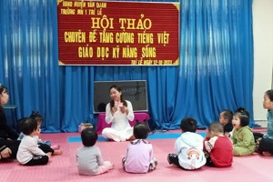 HỘI THẢO CHUYÊN ĐỀ: GIÁO DỤC LẤY TRẺ LÀM TRUNG TÂM TRƯỜNG MẦM NON 1 TRI LỄ  NĂM HỌC 2023-2024