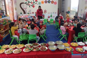 TRẢI NGHIỆM “ BÉ VUI TIỆC BUFFET”   TRƯỜNG MẦM NON 1 TRI LỄ NĂM HỌC 2023 - 2024