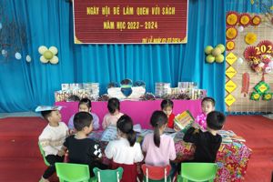 NGÀY HỘI “ BÉ LÀM QUEN VỚI SÁCH”   TRƯỜNG MẦM NON 1 TRI LỄ NĂM HỌC 2023 - 2024