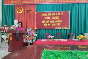HỘI NGHỊ VIÊN CHỨC, NGƯỜI LAO ĐỘNG TRƯỜNG MẦM NON 1 TRI LỄ NĂM HỌC 2024 - 2025