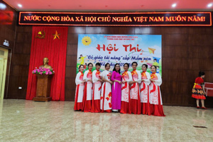 TRƯỜNG MẦM NON 1 TRI LỄ THAM GIA HỘI THI “ CÔ TÀI NĂNG” CẤP HUYỆN NĂM HỌC 2024 -2025